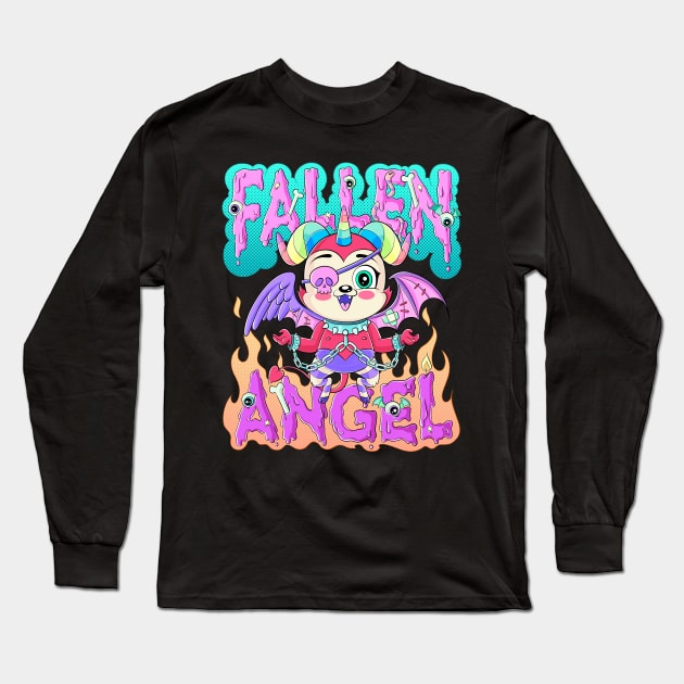 Kawaii Belial Demon The Fallen Angel Pastel Goth Harajuku Long Sleeve T-Shirt by Juandamurai